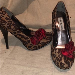 Platform cheetah heels